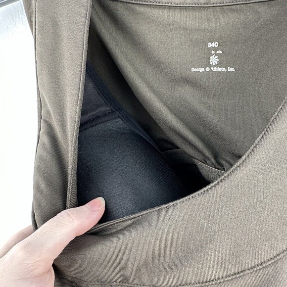 Athleta Active Workout Racerback Built In Bra Tank Top Brown Size 34C - Picture 5 of 9